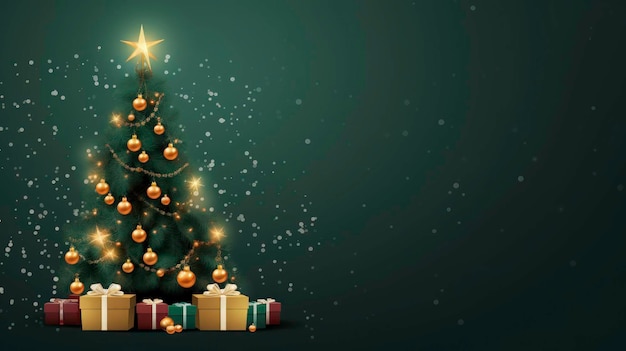 Tarjeta de felicitación de Navidad con mucho espacio para copiar varios arreglos de Navidad