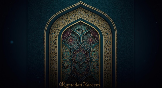 Tarjeta de felicitación de Ramadán Kareem