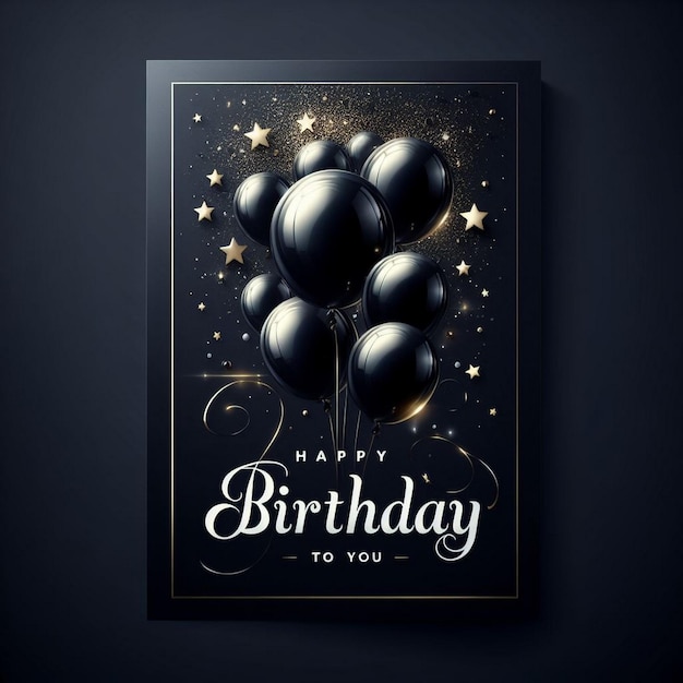 Tarjeta de felicitaciones de cumpleaños de estilo único tarjeta de felicitación de aniversario de tema negro nueva tarjeta de aniversario