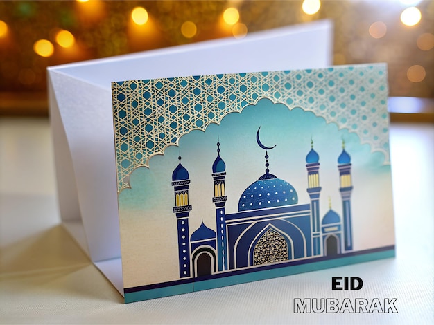 Foto tarjeta de felicitaciones para el eid