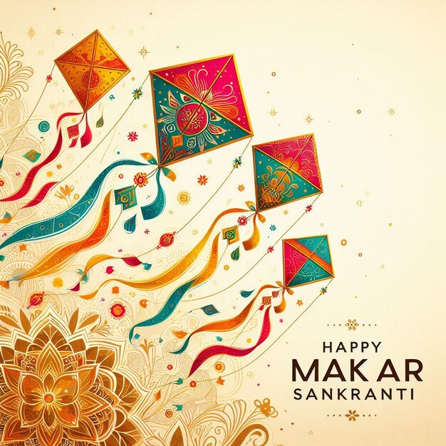 Tarjeta de felicitaciones de Makar Sankranti Imágenes de fondo de Makar Sankranthi