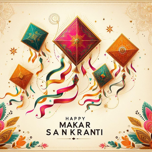 Tarjeta de felicitaciones de Makar Sankranti Imágenes de fondo de Makar Sankranthi