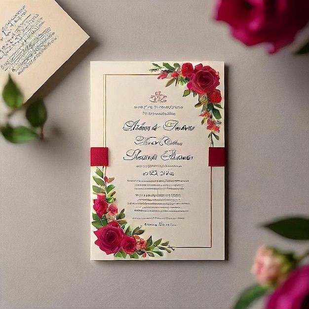 tarjeta de invitación ai imagen diseño simple