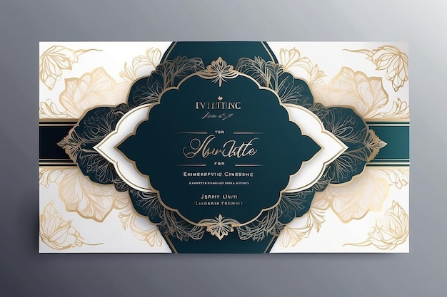 Tarjeta de invitación de boda con un diseño elegante y sofisticado Banner de conferencia de negocios