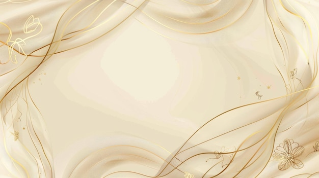 Tarjeta de invitación de boda ilustración moderna diseño clásico antiguo de estilo art nouveau elegante marco de gradiente de líneas doradas en un fondo claro invitación de gala de gran apertura Art Deco moderna