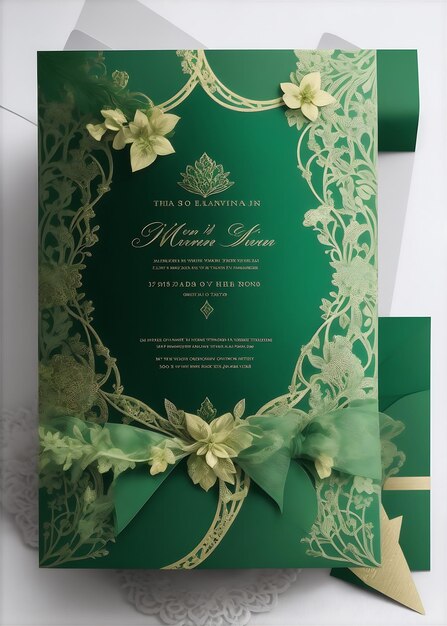 Foto tarjeta de invitación elegante diseño real