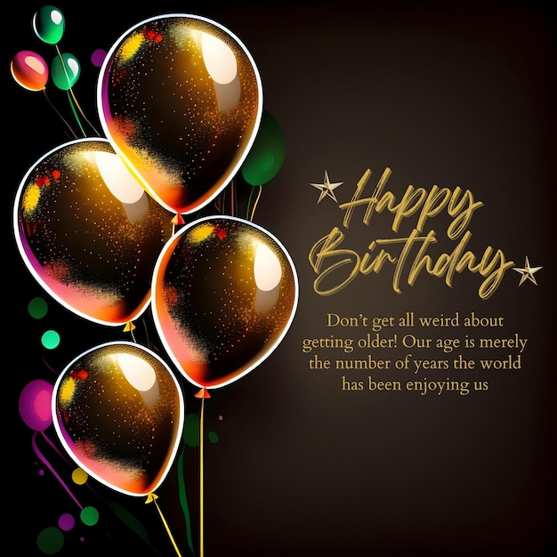 Tarjeta de invitación de feliz cumpleaños y fondo de publicación en redes sociales de Instagram