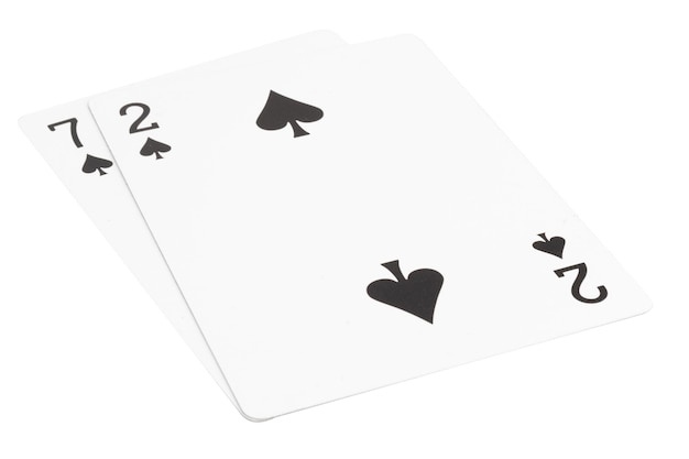 tarjeta de juego aislada sobre fondo blanco