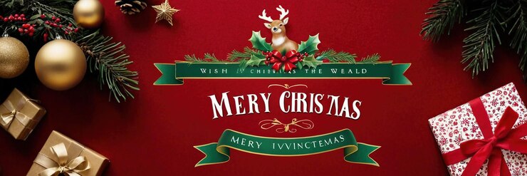 Foto una tarjeta de navidad con un reno en ella