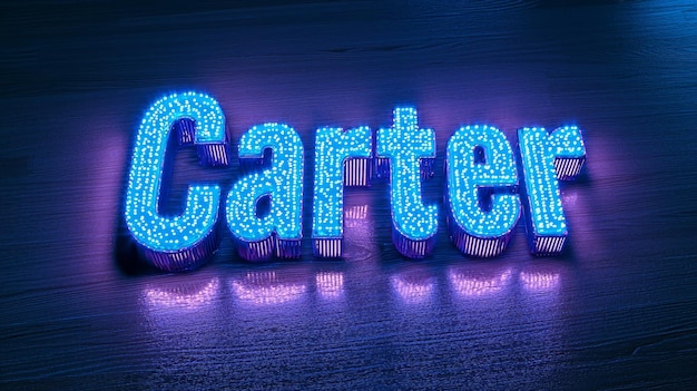 Tarjeta postal de nombre personalizado LED perfecta para la decoración