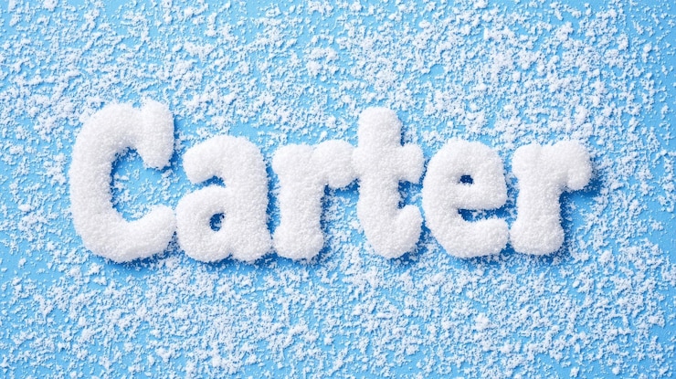 Foto tarjeta postal con nombre personalizado de nieve perfecta para la decoración