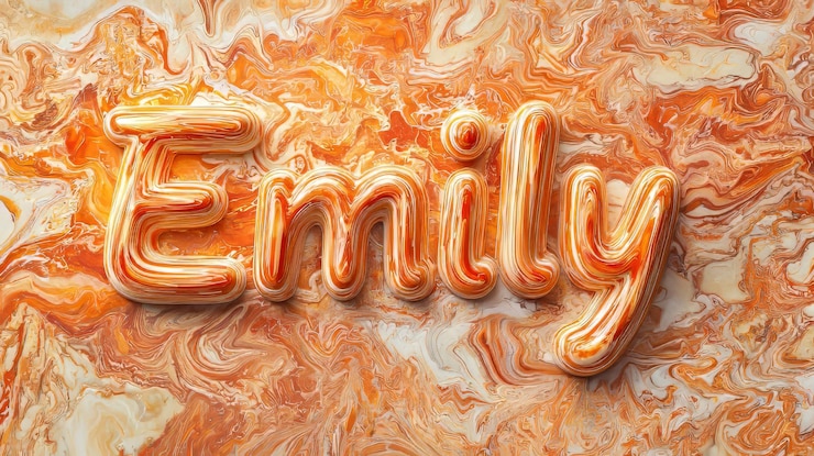 Foto tarjeta postal personalizada de nombre de mármol naranja perfecta para la decoración