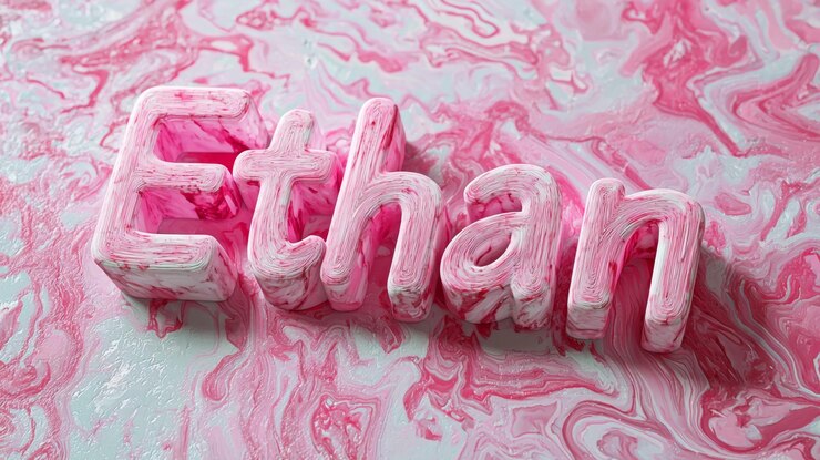 Foto tarjeta postal personalizada de nombre de mármol rosa perfecta para la decoración