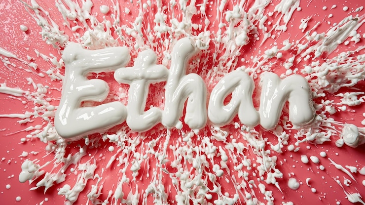 Foto tarjeta postal personalizada de nombre de slime blanco perfecta para la decoración