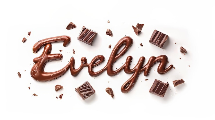 Foto tarjeta postal personalizada perfecta para la decoración creada en chocolate typography