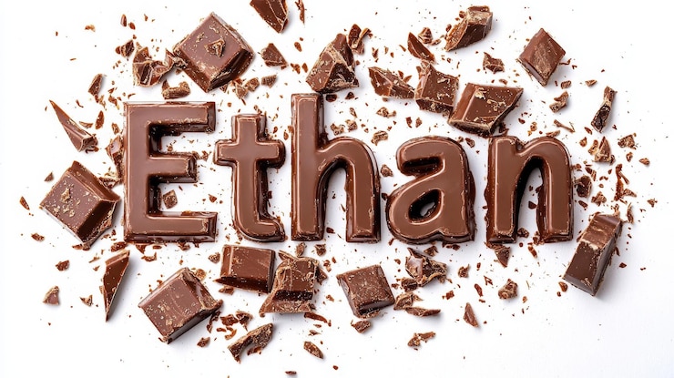 Foto tarjeta postal personalizada perfecta para la decoración creada en chocolate typography