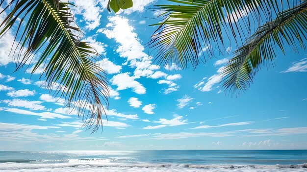 una tarjeta postal para unas vacaciones en la playa un folleto publicitario de un balneario de verano sol mar océano