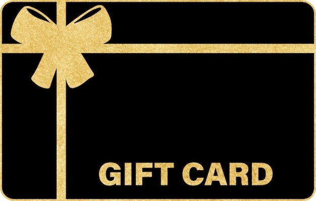 Tarjeta de regalo de brillo dorado tarjeta de regalo de glitter dorado