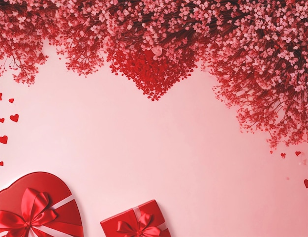 tarjeta de regalo para el día de San Valentín en forma de árbol de corazón