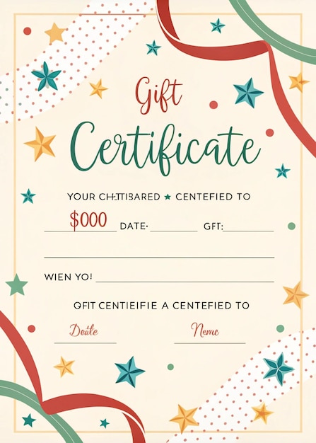 una tarjeta de regalo que dice regalo para 10 00