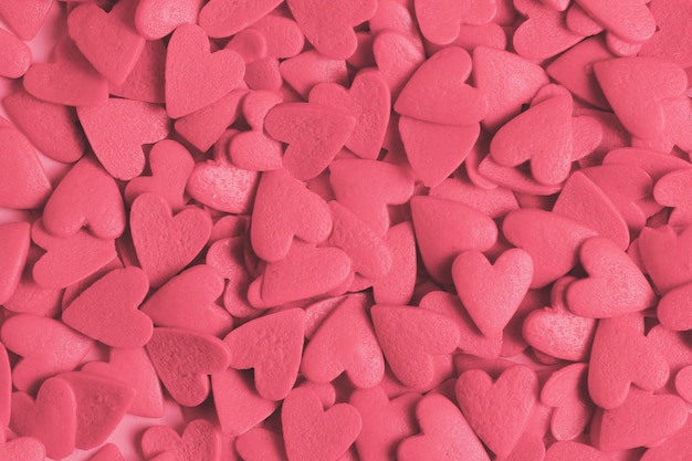 Foto tarjeta de san valentín con corazones de caramelo