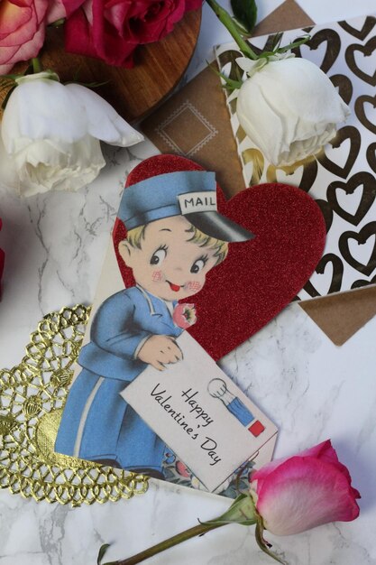 Tarjeta de San Valentín de la época