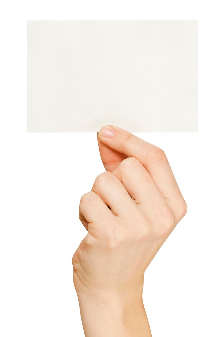 Foto tarjeta de visita aislada en los fondos blancos