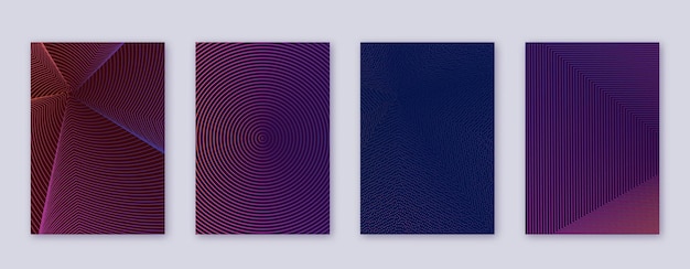 Tarjeta de visita de arte Folleto moderno de líneas abstractas