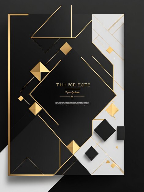 Foto tarjeta de visita con un elegante diseño dorado y negro