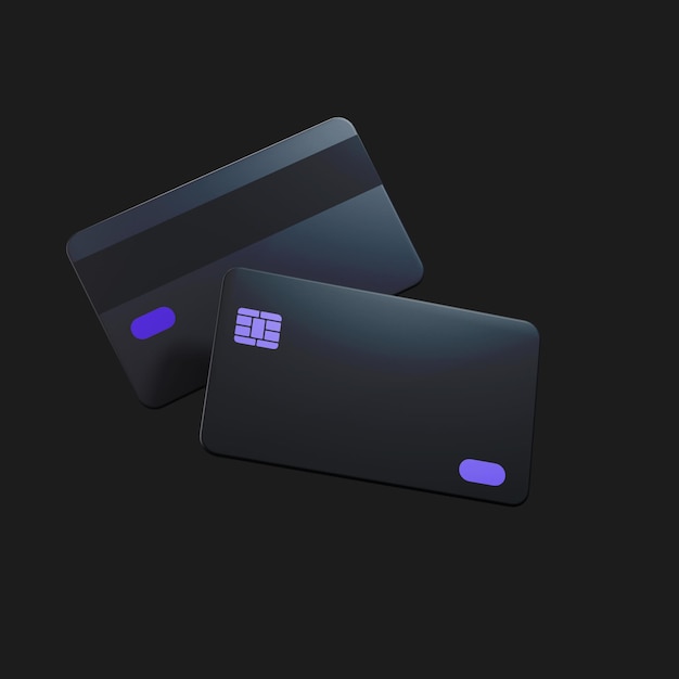 Tarjetas de crédito anverso y reverso