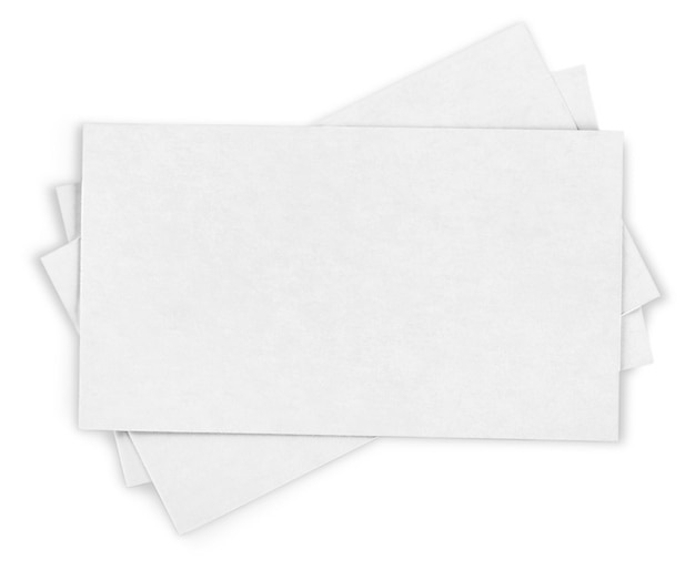 Tarjetas de papel blanco