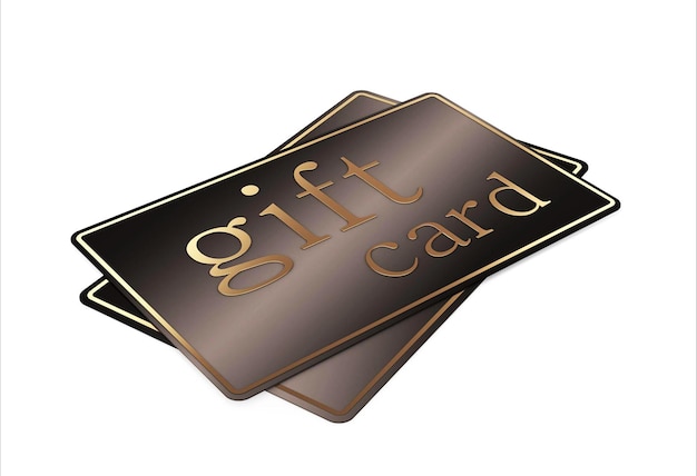 Tarjetas de regalo aisladas sobre fondo blanco 3d Render