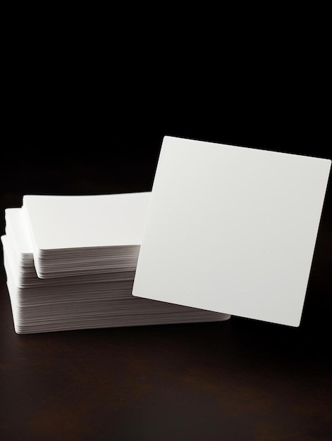 tarjetas de visita blancas blancas en fondo negro foto maqueta de alta calidad muy detallada k maqueta