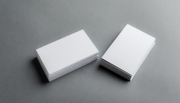 Foto tarjetas de visita blancas plantilla para la identidad de marca para la presentación de diseñadores gráficos