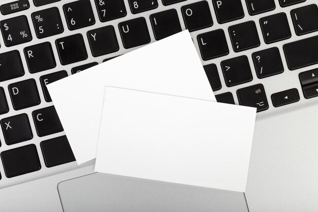 Tarjetas de visita en blanco