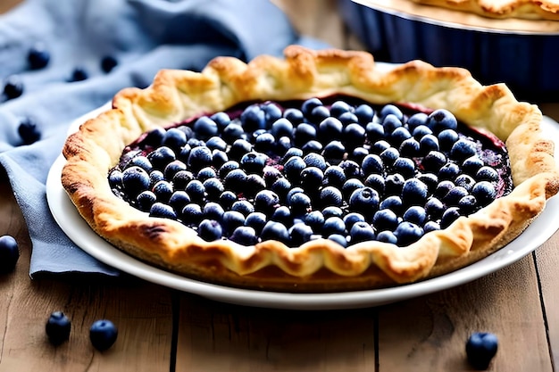 La tarta de arándanos es un postre delicioso