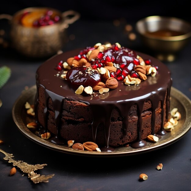 Tarta de chocolate con almendras