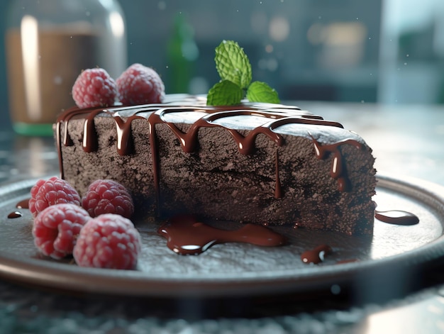 Tarta de chocolate con menta