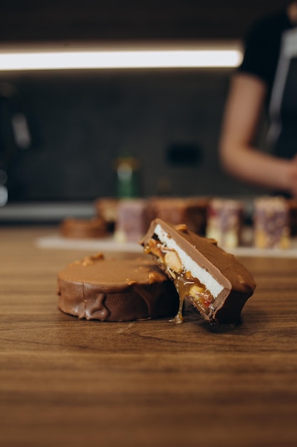 Tarta de chocolate con semillas de sésamo