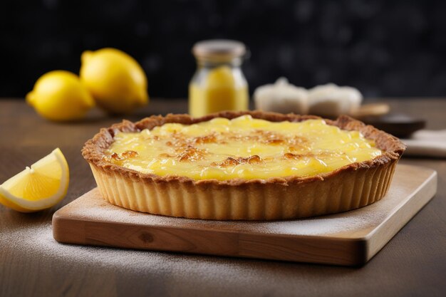 Tarta con cuajada de limón