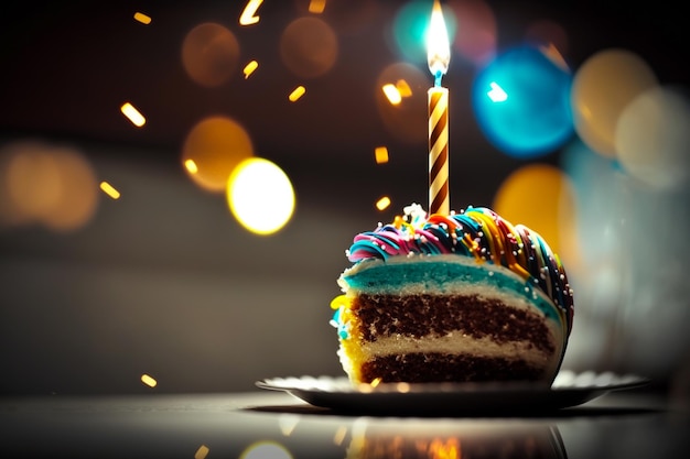 Tarta de cumpleaños con vela el centro de mesa de las fiestas de cumpleaños En la Antigua Grecia cuando se celebraba el nacimiento de Artemisa diosa de la luna y la caza En su momento se preparaba una tarta redonda