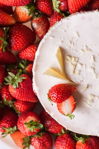 tarta de fresa en un plato