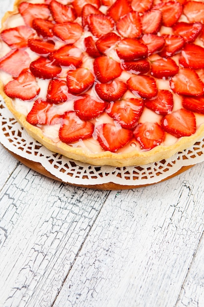 Tarta de fresas casera