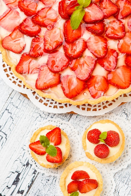 Tarta de fresas casera