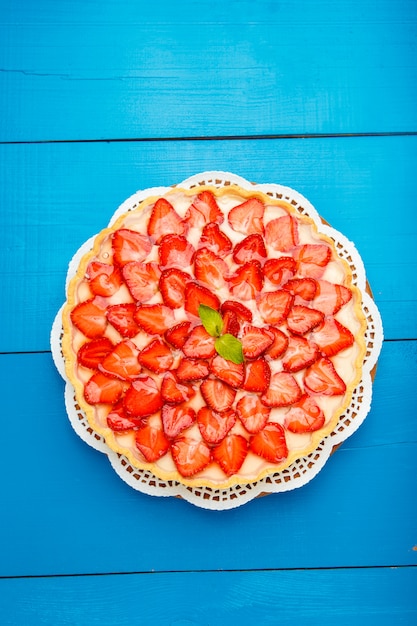 Tarta de fresas casera