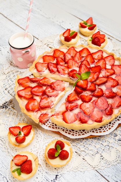 Tarta de fresas casera