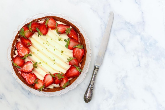 tarta con fresas