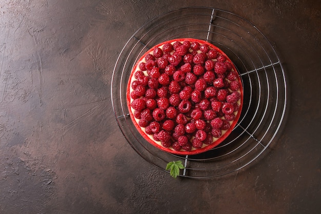 Tarta de limón y frambuesa