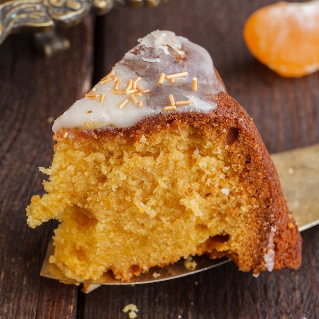 Tarta de mandarina con vainilla