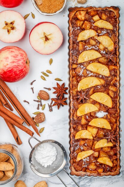 Tarta de manzana casera